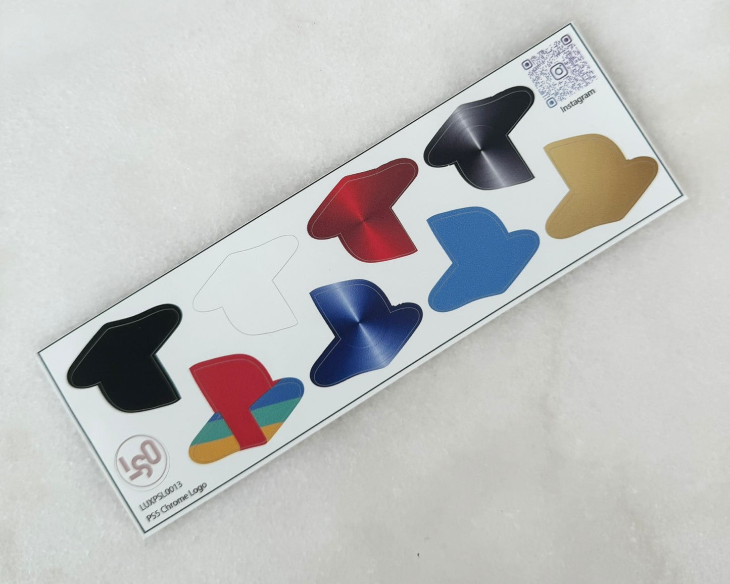 Chrome PS5 Logo Underlay Set PlayStation Decals