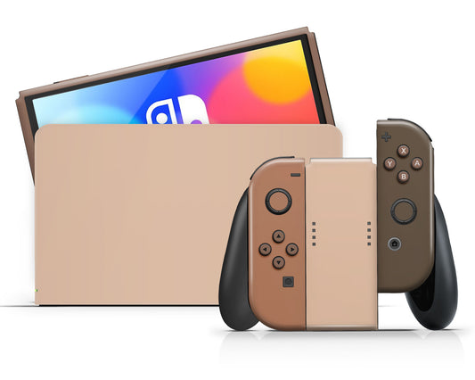 Caramel Mocha Nintendo Switch OLED Skin