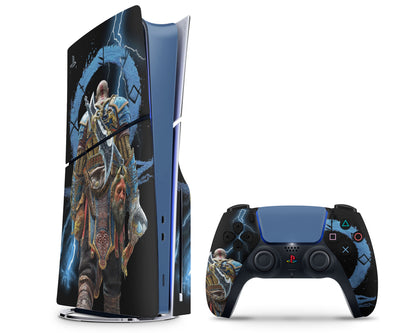 God of War Ragnarok Electric Black PS5 Slim Skin