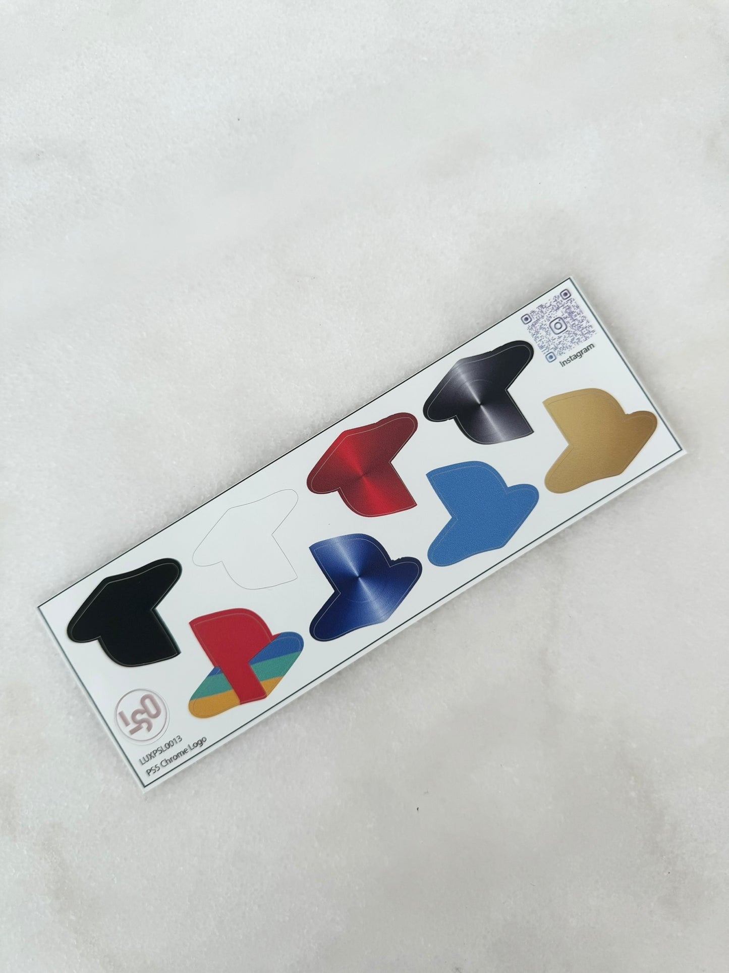 Chrome PS5 Logo Underlay Set PlayStation Decals