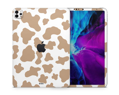 Latte Cow Print iPad Skin