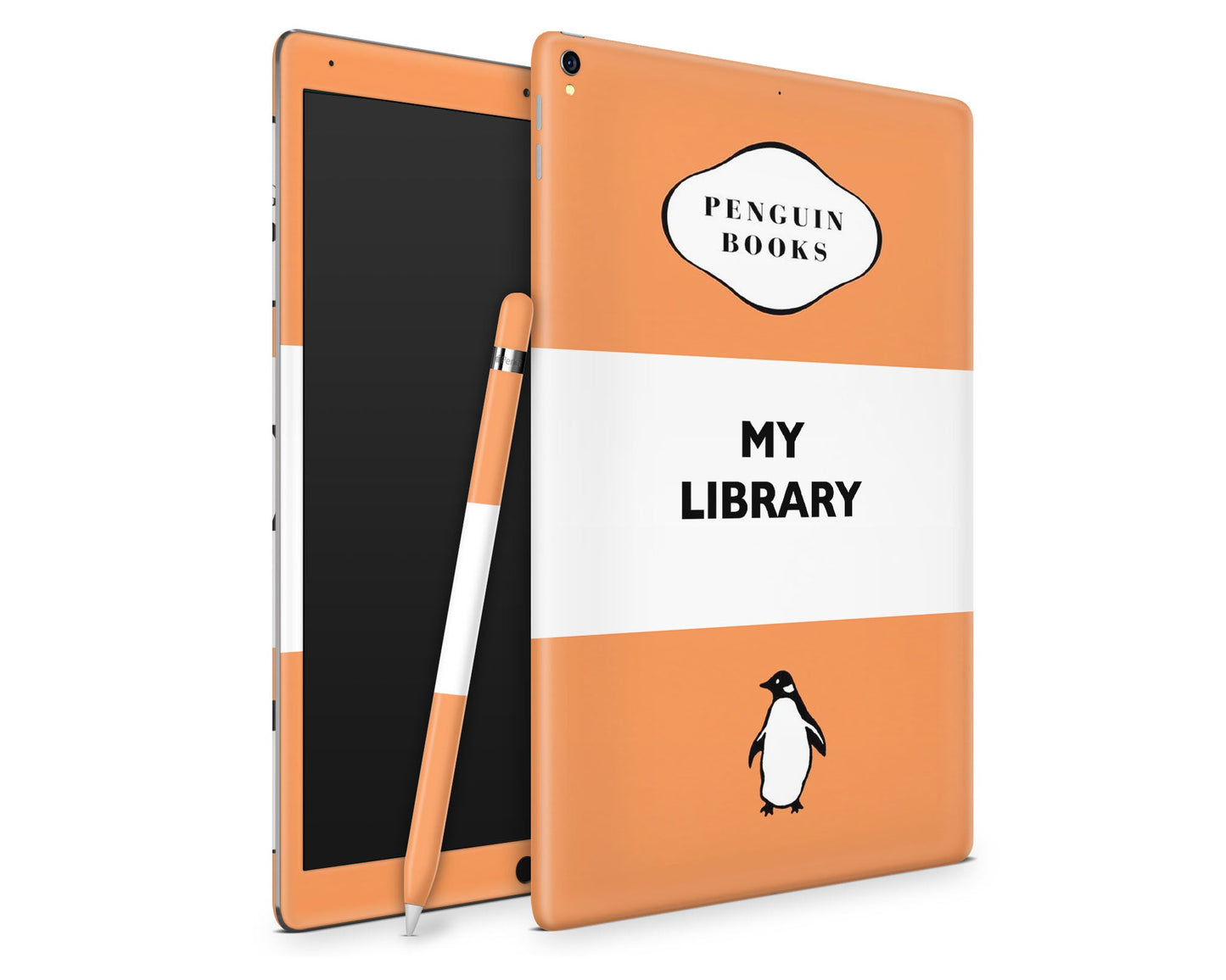 Lux Skins iPad Penguin Books Library iPad Pro 13" (M4) Skins - Art ARtwork Skin