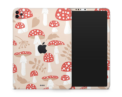 Lux Skins iPad Beige Mushroom Farm iPad Pro 13" (M4) Skins - Art Artwork Skin