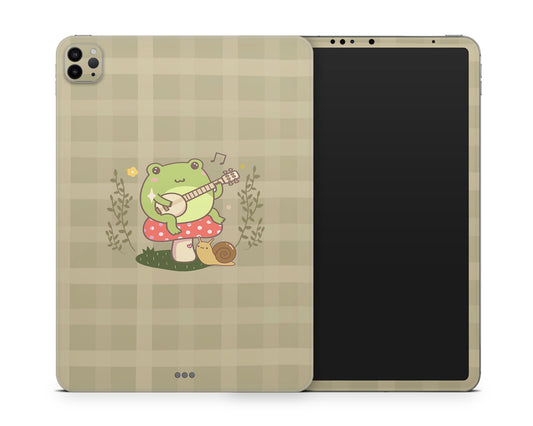 Lux Skins iPad Green Frog Mushroom Cottagecore iPad Pro 13" (M4) Skins - Art Animals Skin