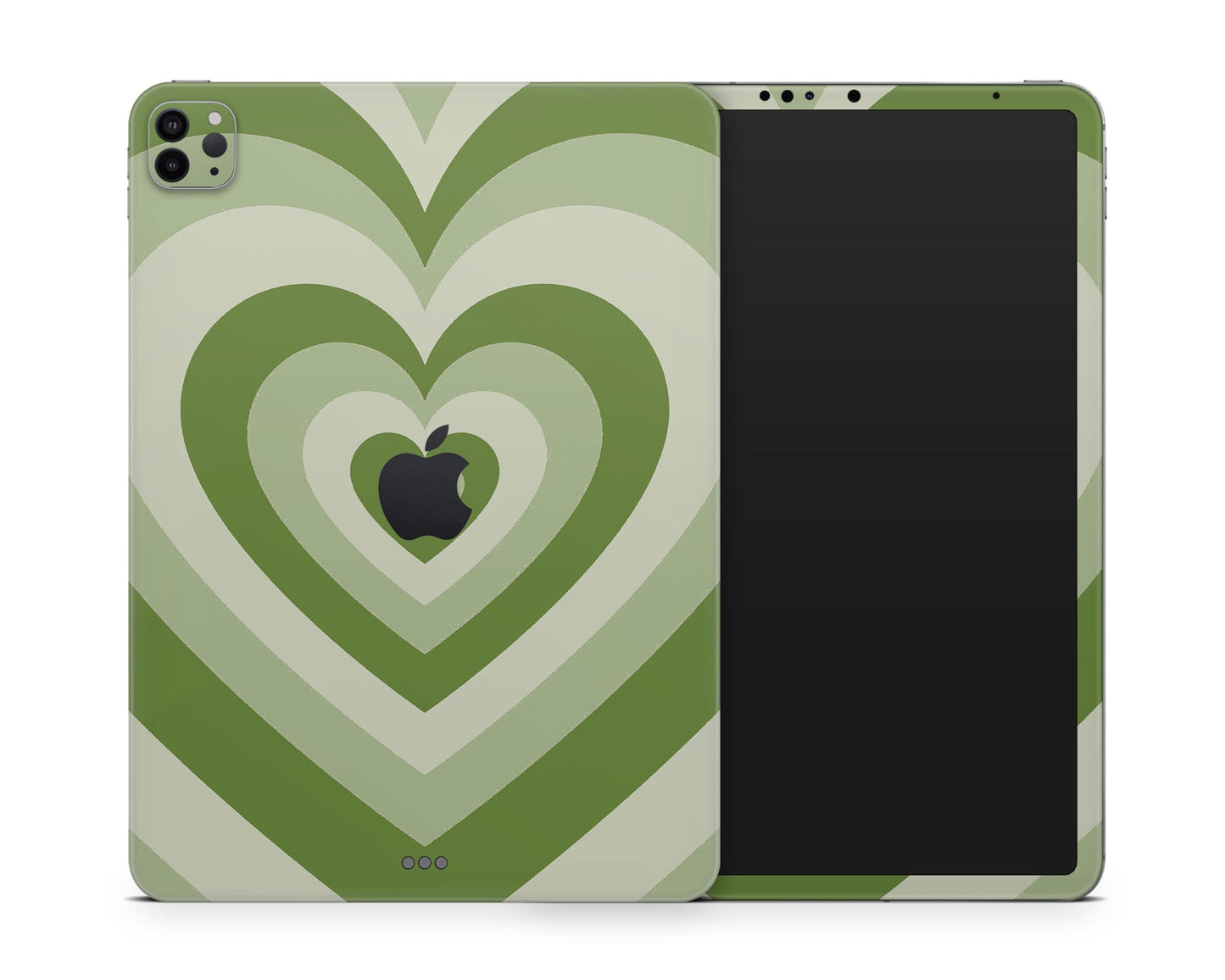 Lux Skins iPad Matcha Retro Hearts iPad Pro 13" (M4) Skins - Art Solid Colours Skin