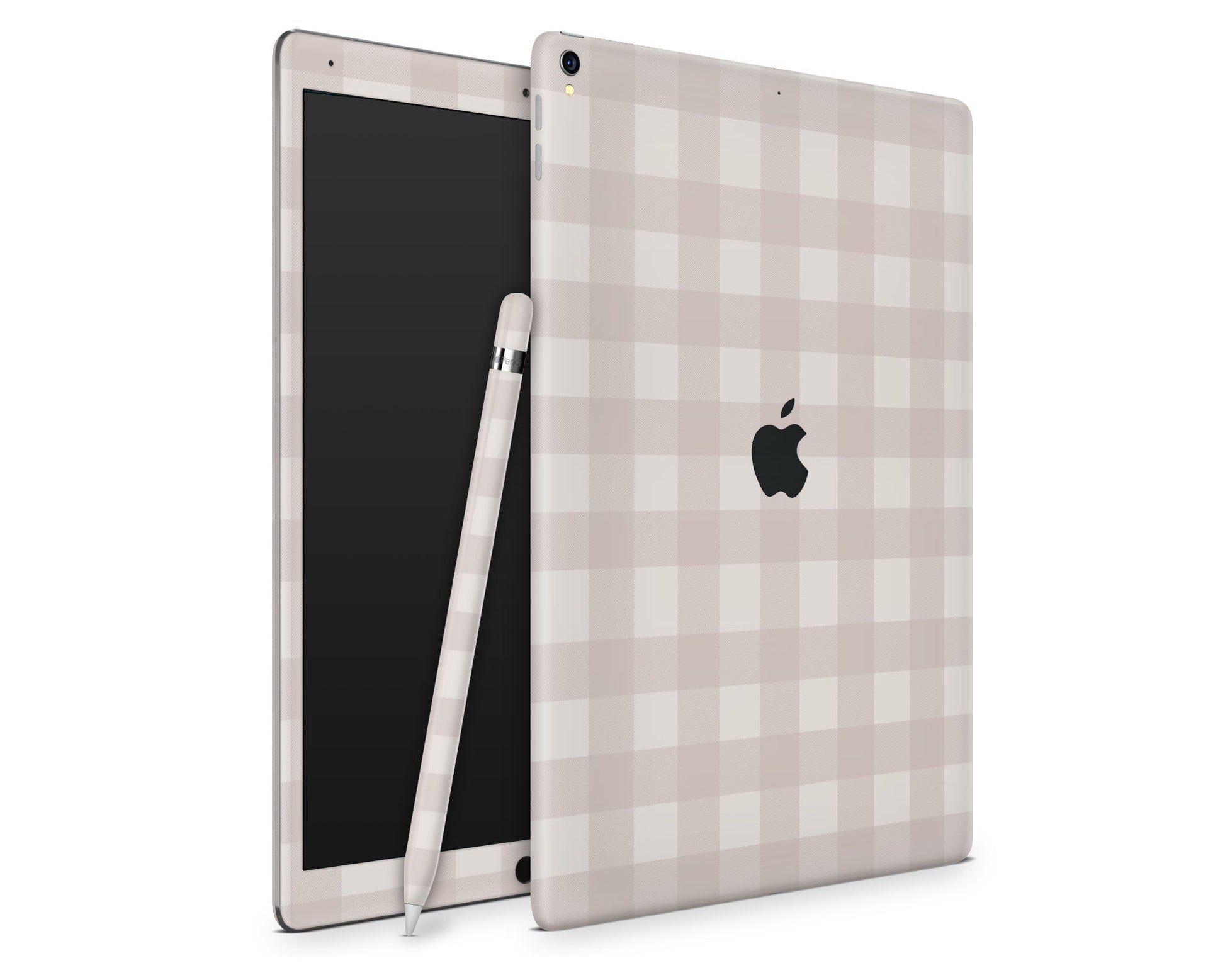 Lux Skins iPad Beige Gingham iPad Pro 13" (M4) Skins - Pattern Artwork Skin