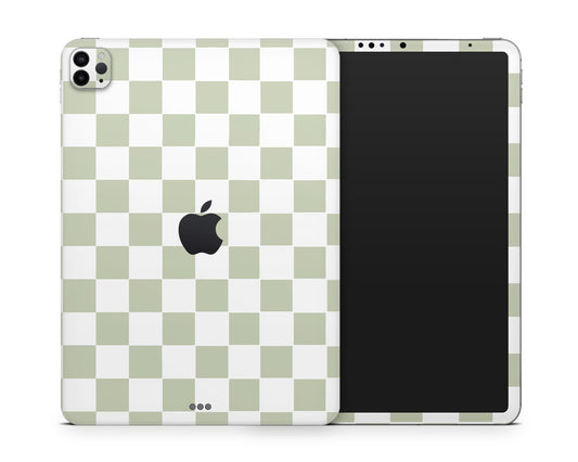 Lux Skins iPad Matcha Checkered iPad Pro 13" (M4) Skins - Pattern Artwork Skin