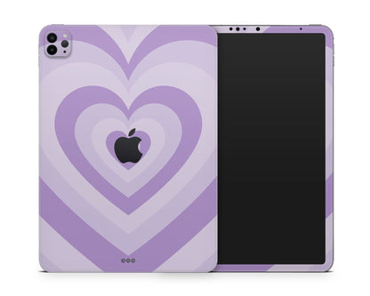 Lux Skins iPad Retro Hearts Purple iPad Pro 13" (M4) Skins - Art Abstract Skin