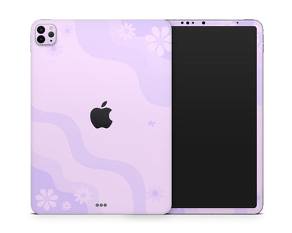 Lux Skins iPad Purple Wavy Floral iPad Pro 13" (M4) Skins - Art Floral Skin