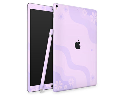 Lux Skins iPad Purple Wavy Floral iPad Pro 13" (M4) Skins - Art Floral Skin