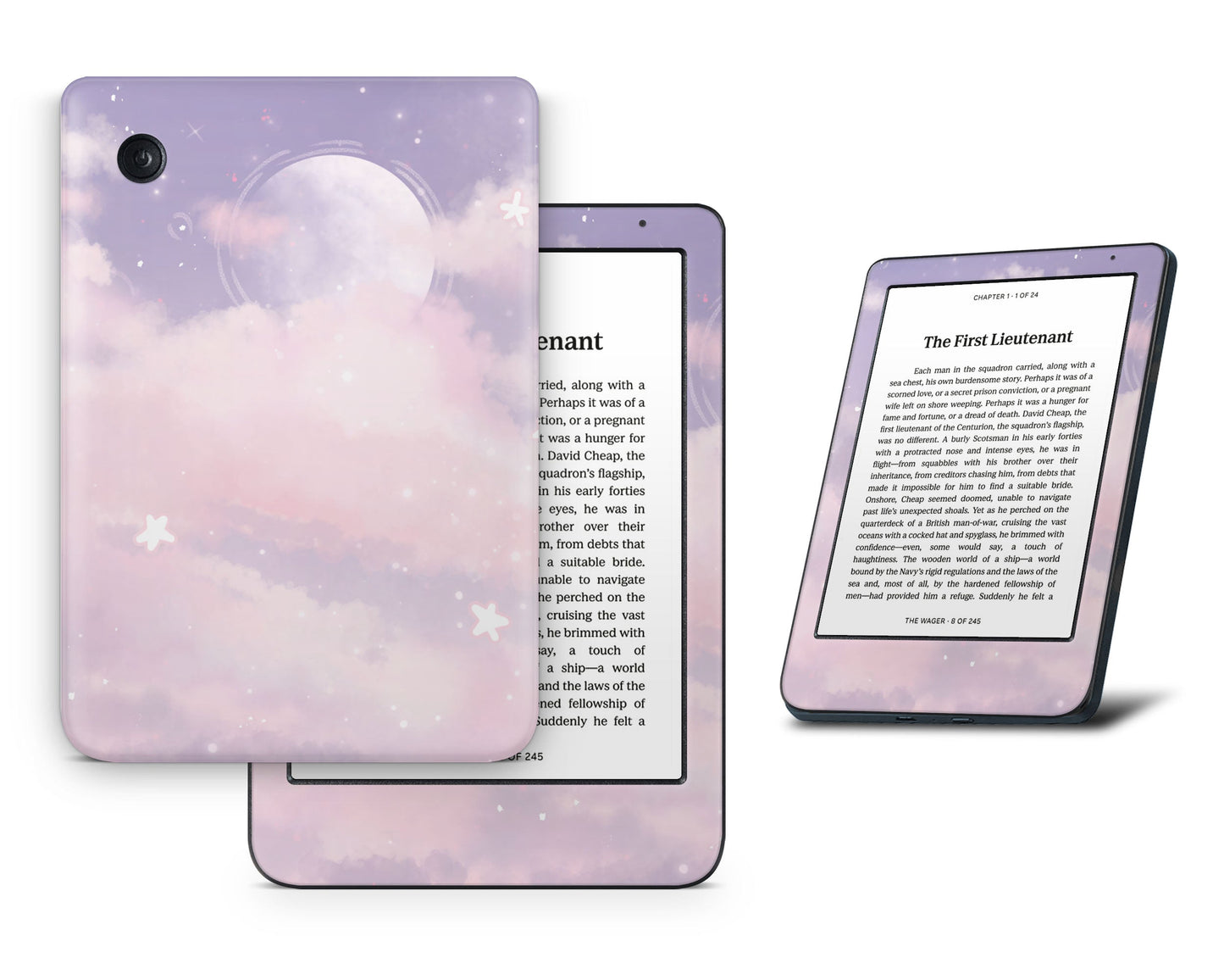 Lux Skins Kobo Purple Clouds Kobo Clara BW Skins - Art Clouds Skin