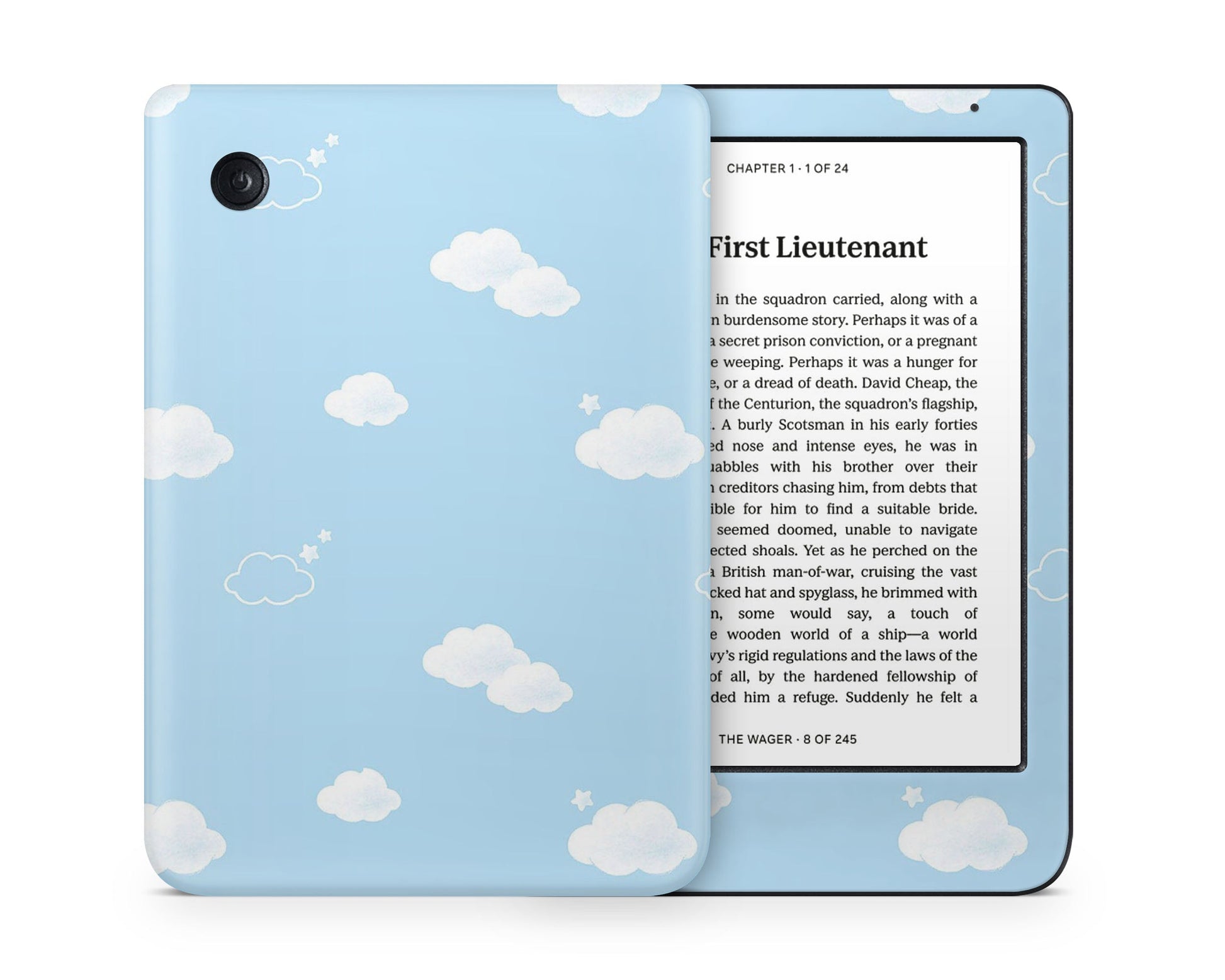 Lux Skins Kobo Cute Blue Clouds Kobo Clara Colour Skins - Art Clouds Skin