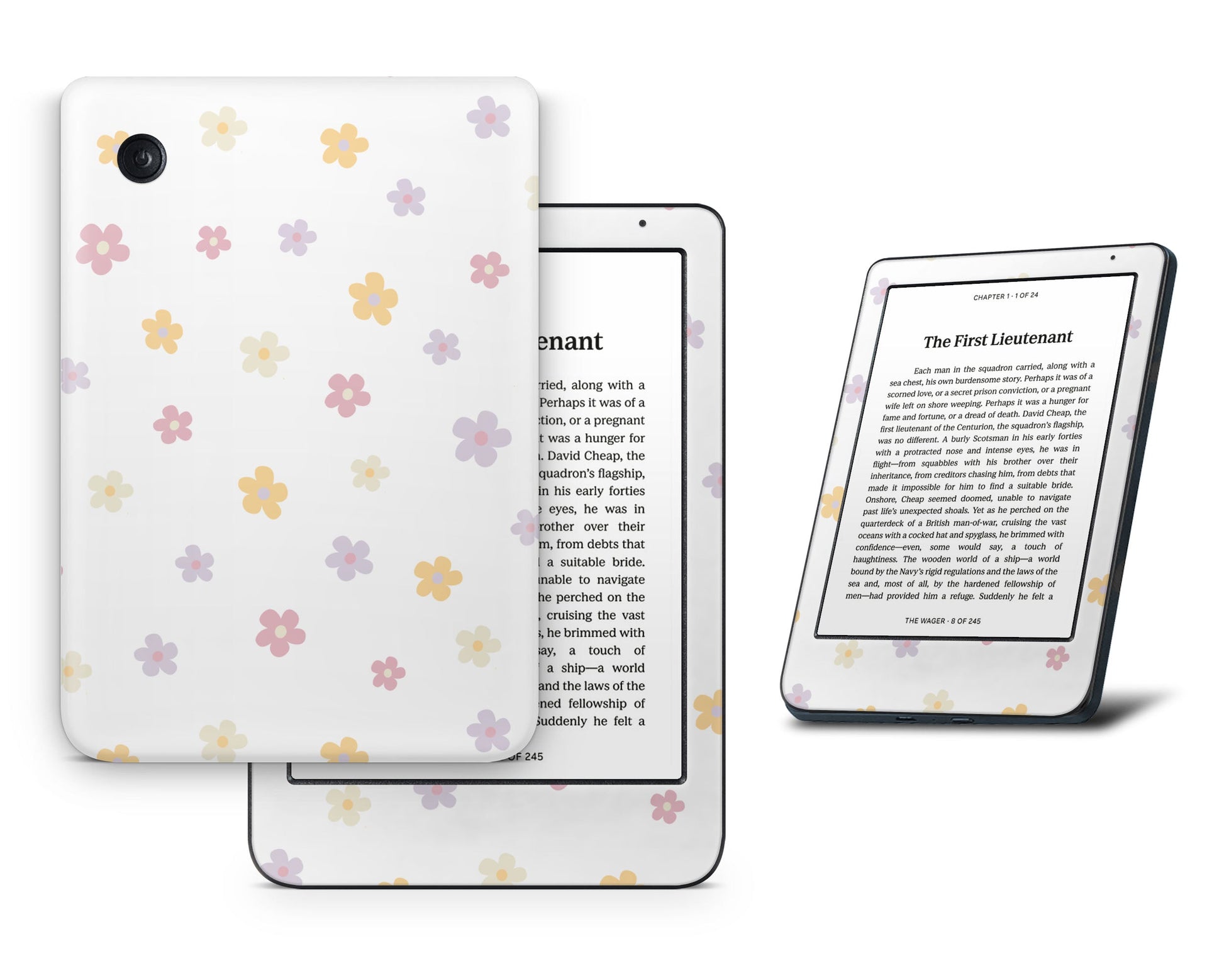 Lux Skins Kobo Retro Daisy Flower Kobo Clara BW Skins - Art FLoral Skin