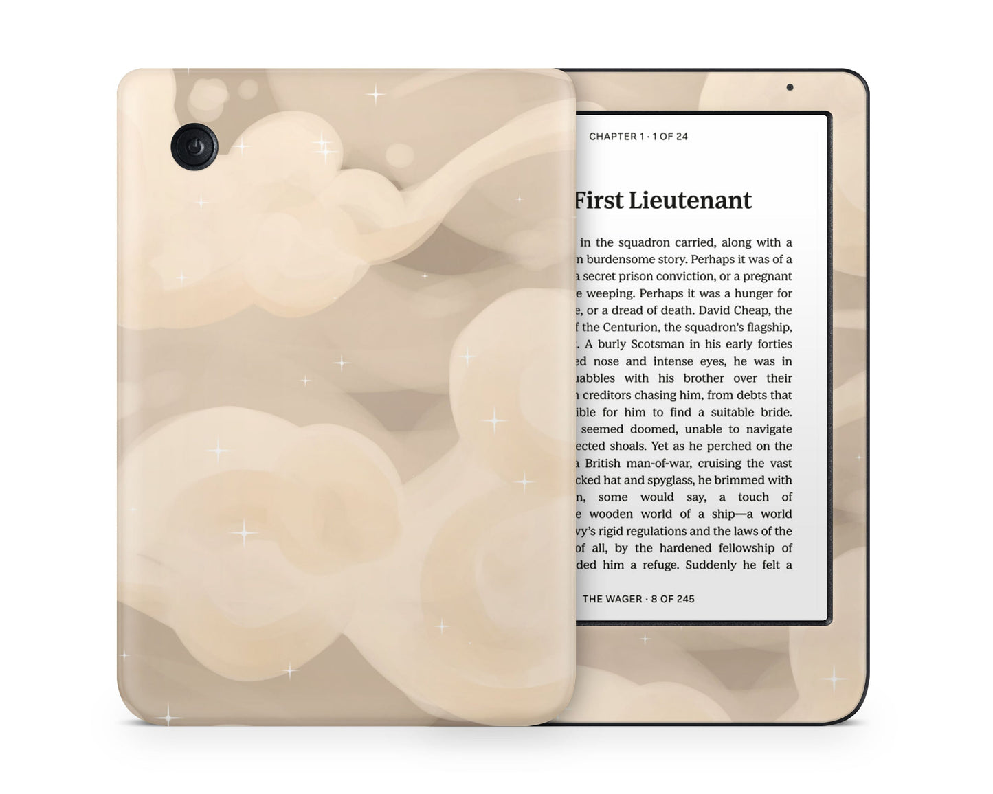 Lux Skins Kobo Beige Starry Clouds Kobo Clara Colour Skins - Pattern Galaxy Skin