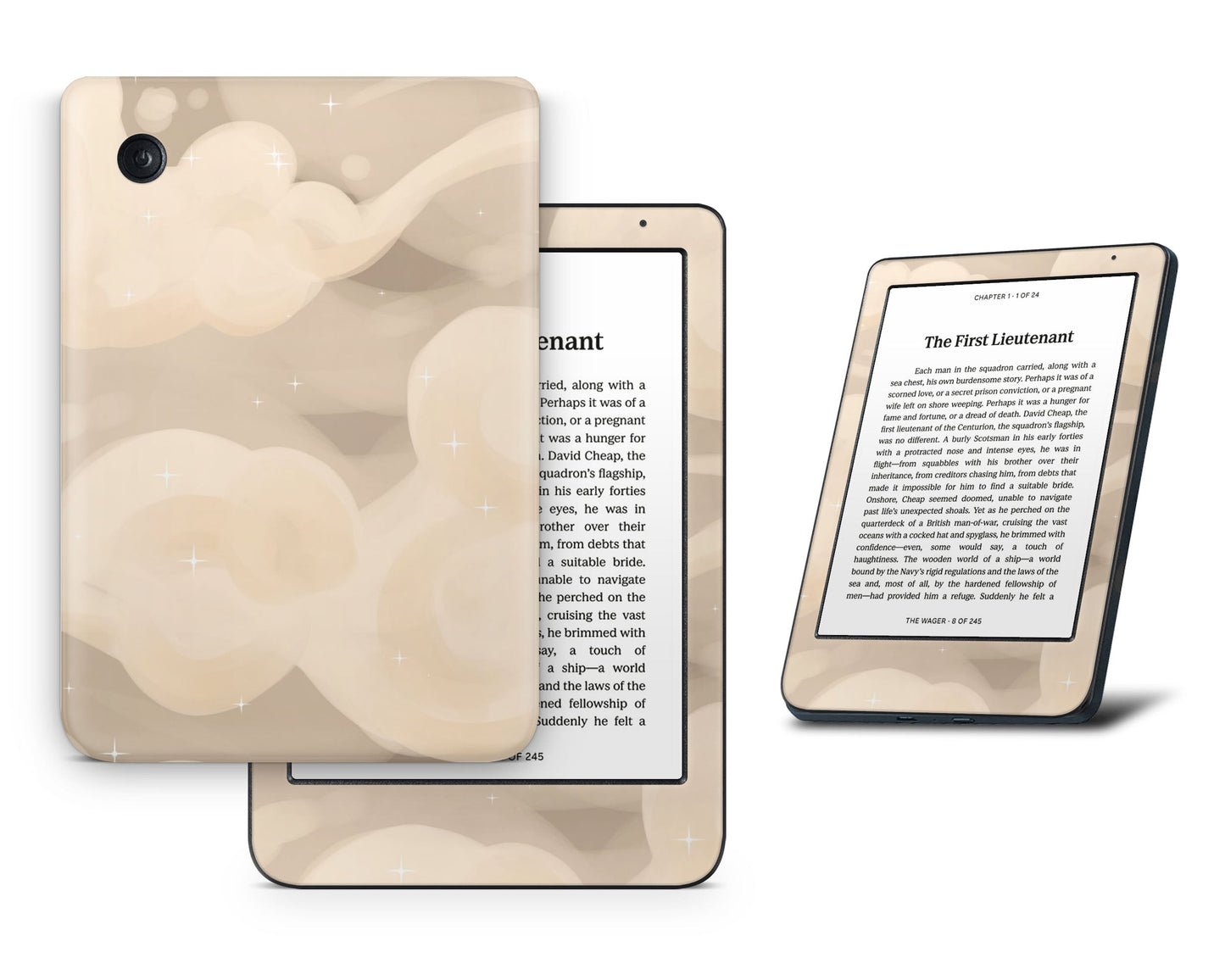 Lux Skins Kobo Beige Starry Clouds Kobo Clara BW Skins - Pattern Galaxy Skin