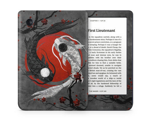 Lux Skins Kobo Yin Yang Rose Koi Kobo Clara Colour Skins - Art Artwork Skin