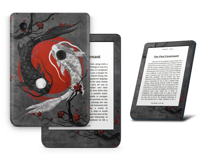 Lux Skins Kobo Yin Yang Rose Koi Kobo Clara BW Skins - Art Artwork Skin