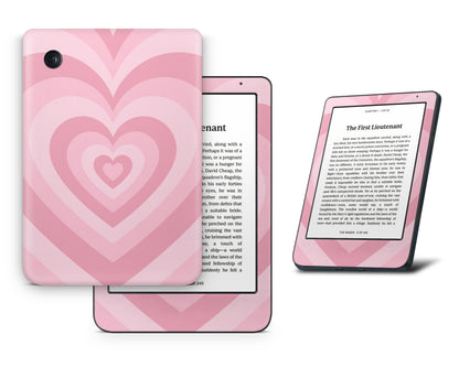 Lux Skins Kobo Pink Retro Hearts Kobo Clara BW Skins - Art Solid Colours Skin