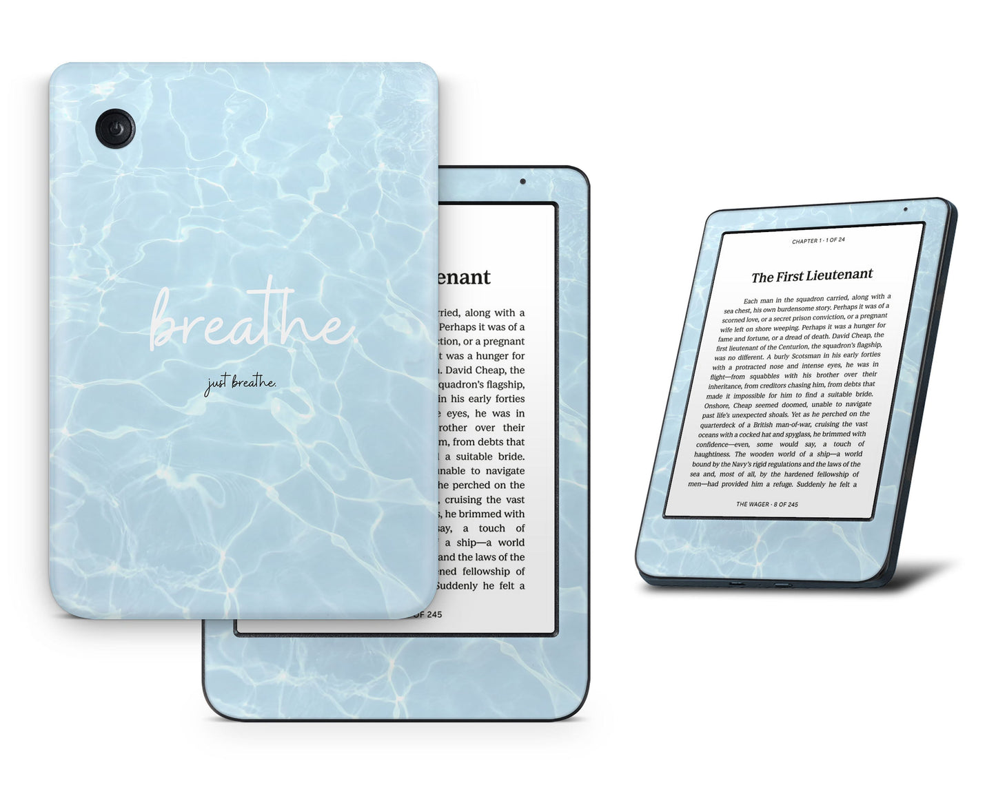 Lux Skins Kobo Just Breathe Kobo Clara BW Skins - Art Quotes Skin