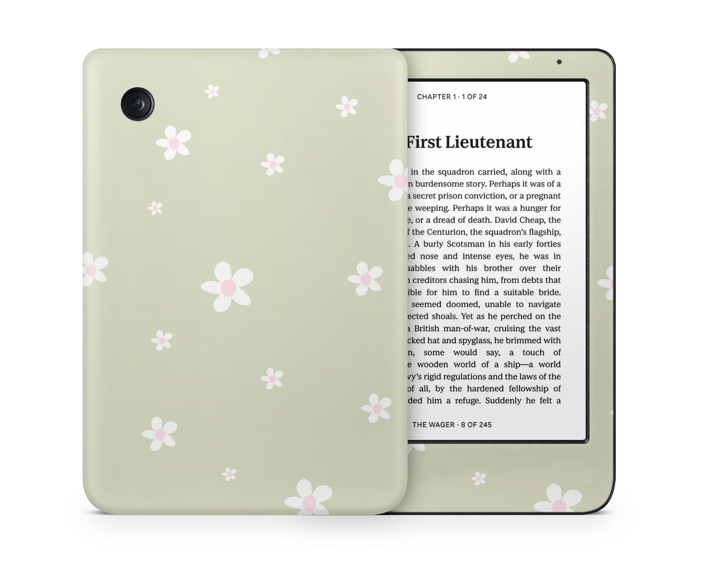 Lux Skins Kobo Matcha Daisy Kobo Clara Colour Skins - Art Floral Skin