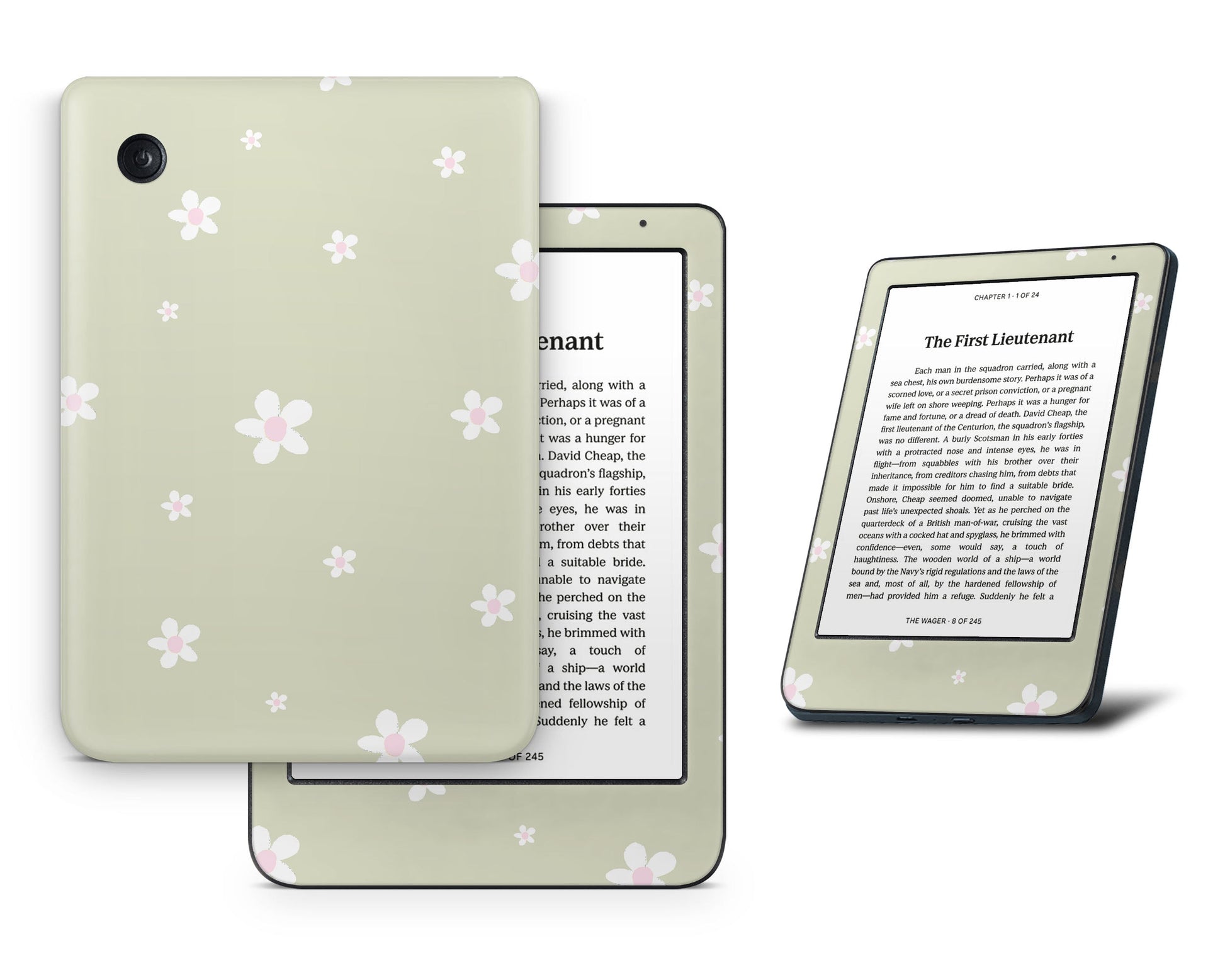 Lux Skins Kobo Matcha Daisy Kobo Clara BW Skins - Art Floral Skin