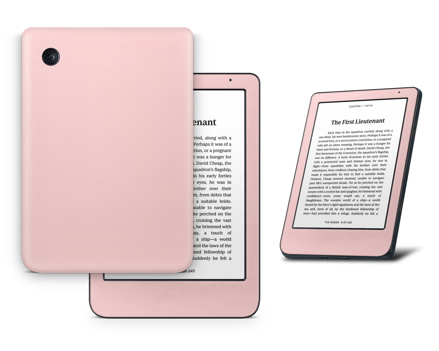 Lux Skins Kobo Sweet Pastel Pink Kobo Clara BW Skins - Solid Colours Pastel Series Skin