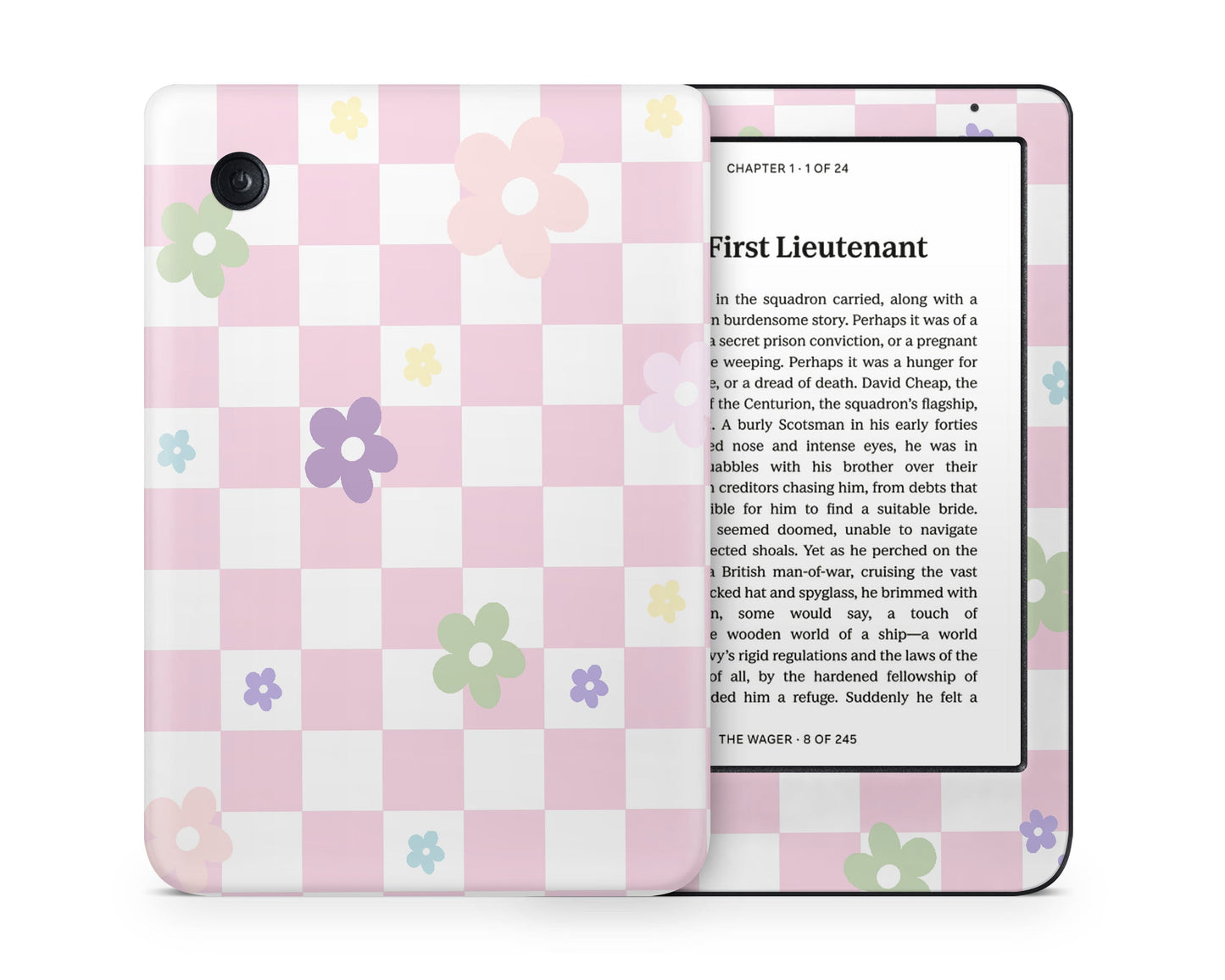 Lux Skins Kobo Pink Danish Pastel Flower Kobo Clara Colour Skins - Art Floral Skin