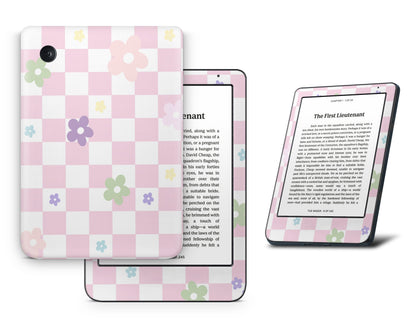 Lux Skins Kobo Pink Danish Pastel Flower Kobo Clara BW Skins - Art Floral Skin