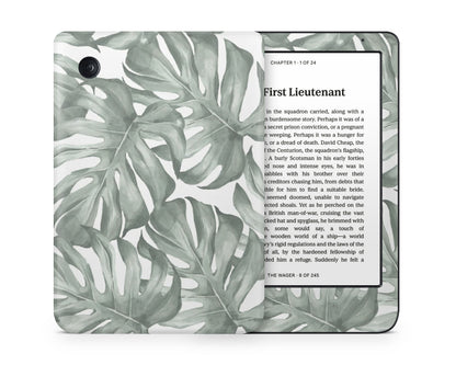 Lux Skins Kobo Sage Monstera Leaf Kobo Clara Colour Skins - Art Floral Skin