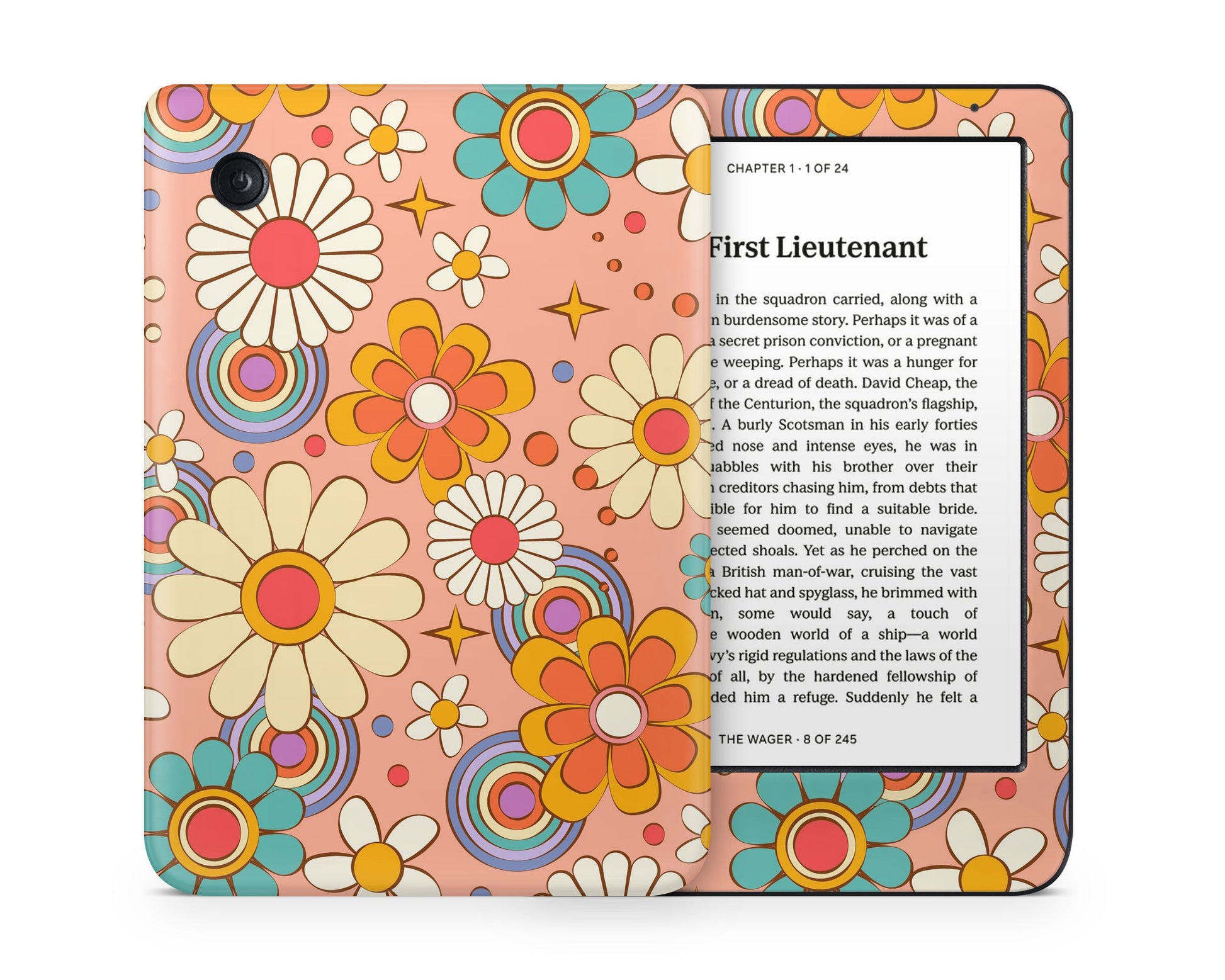 Lux Skins Kobo 70s Hippie Boho Floral Kobo Clara Colour Skins - Art Floral Skin