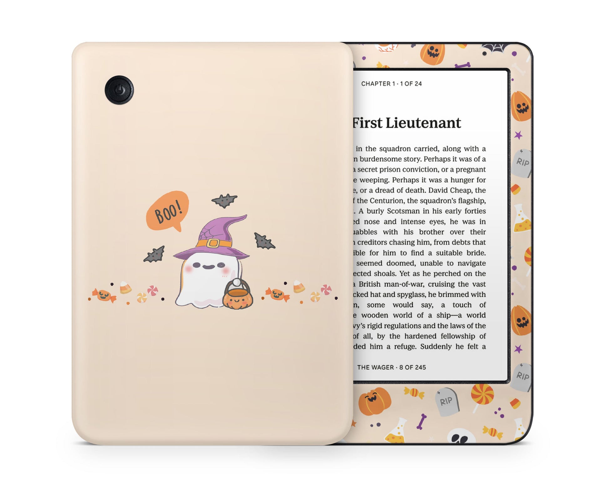 Lux Skins Kobo Cute Halloween Ghost Kobo Clara Colour Skins - Art Animals Skin