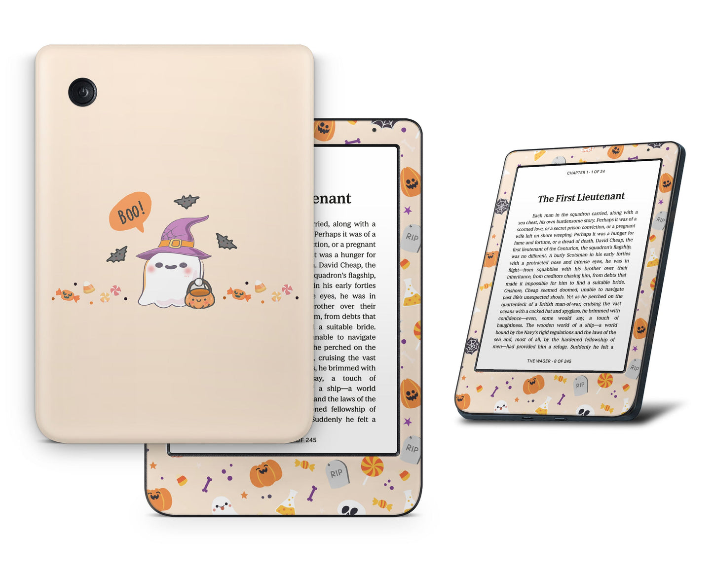 Lux Skins Kobo Cute Halloween Ghost Kobo Clara BW Skins - Art Animals Skin