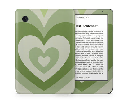 Lux Skins Kobo Matcha Retro Hearts Kobo Clara Colour Skins - Art Solid Colours Skin