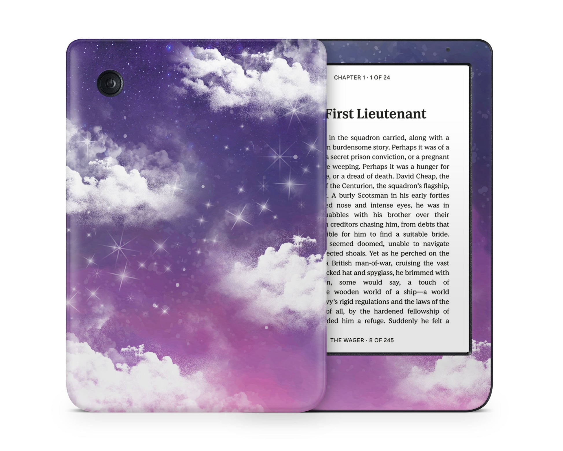 Lux Skins Kobo Purple Night Clouds Kobo Clara Colour Skins - Art Clouds Skin