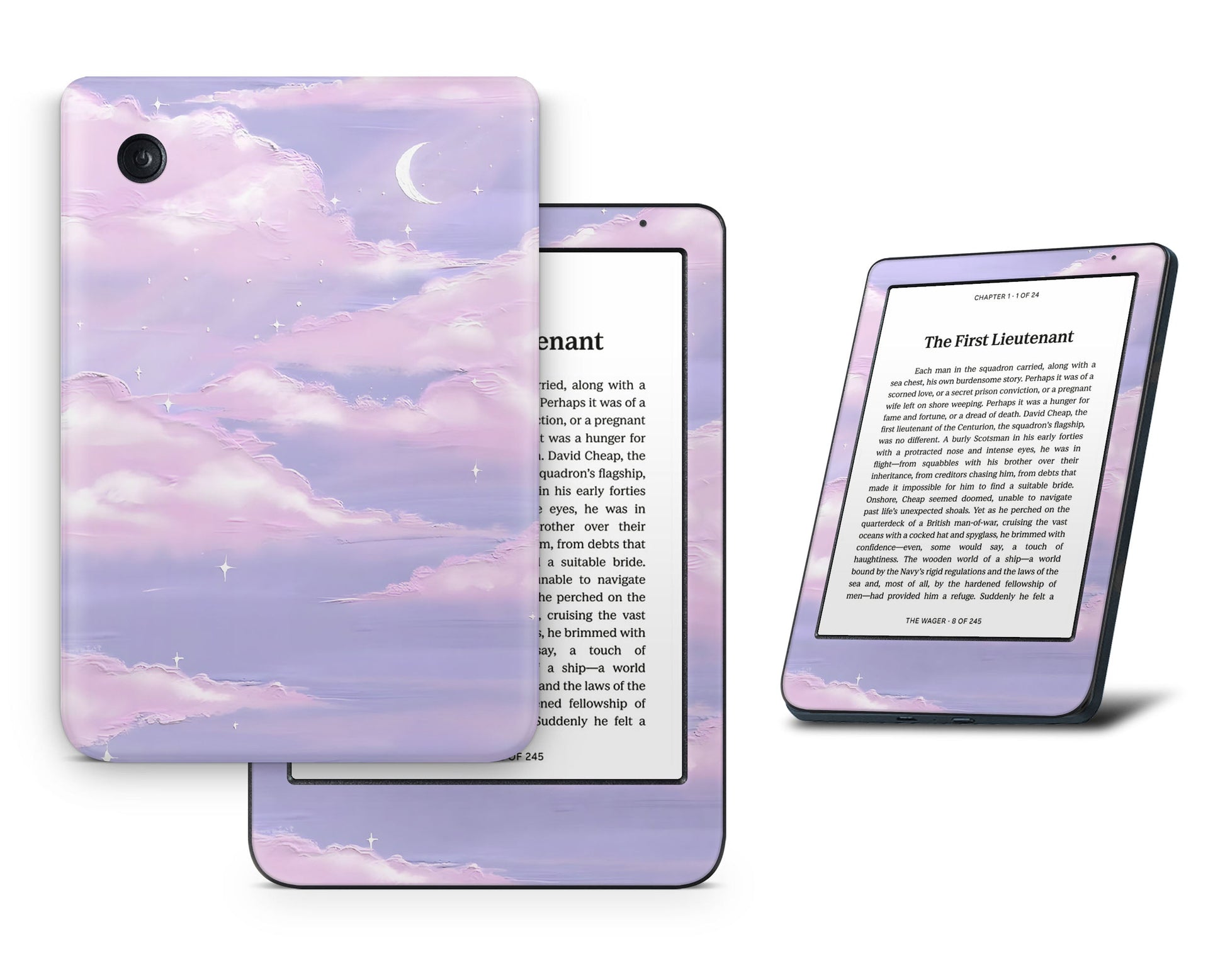 Lux Skins Kobo Morning Purple Clouds Kobo Clara BW Skins - Art Clouds Skin