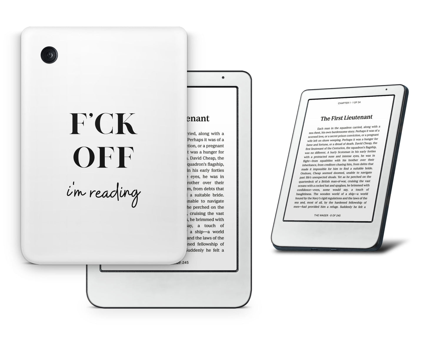 Lux Skins Kobo Fck Off I'm Reading Kobo Clara BW Skins - Art Quotes Skin