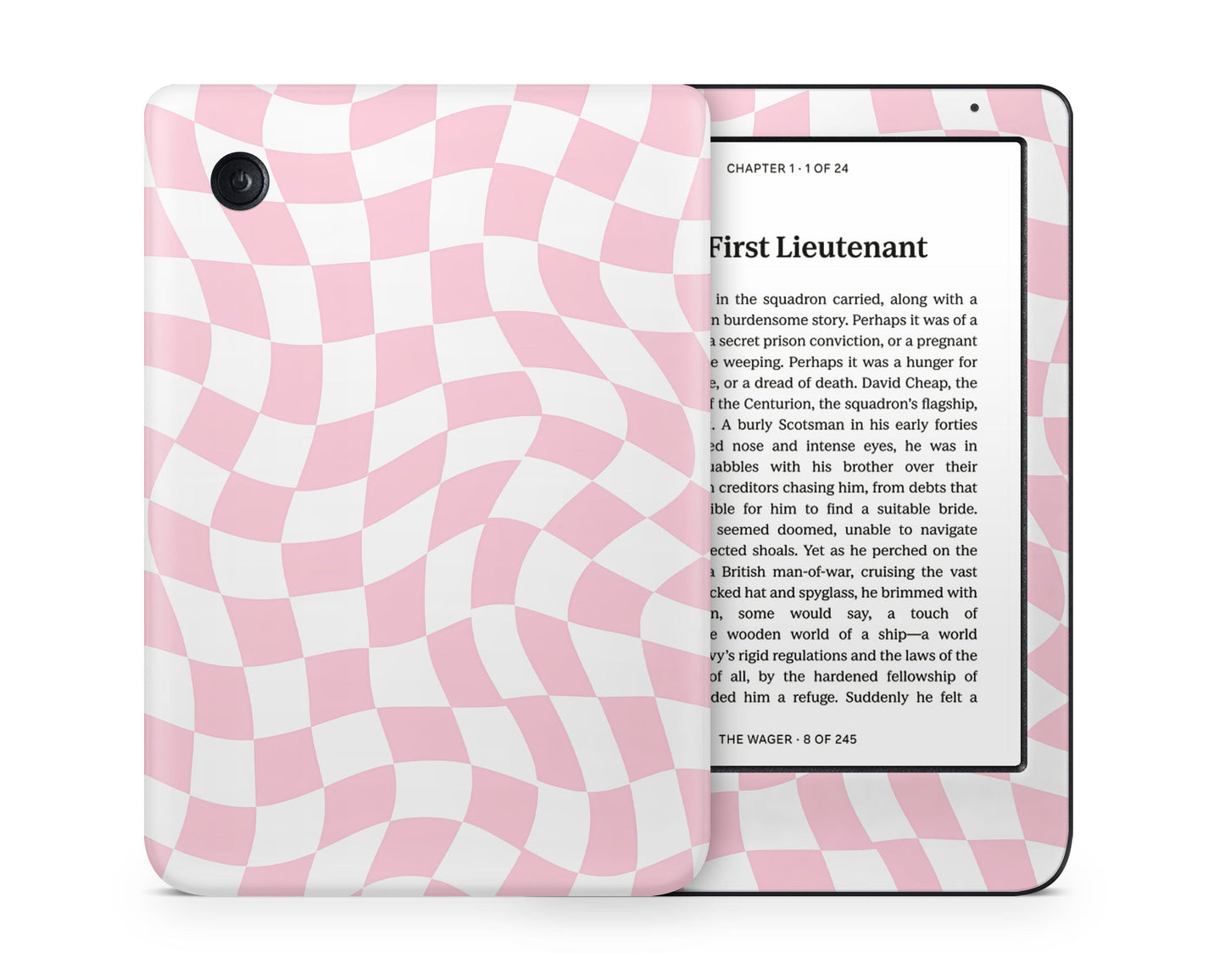 Lux Skins Kobo Pink Checkered Pattern Kobo Clara Colour Skins - Art Artwork Skin