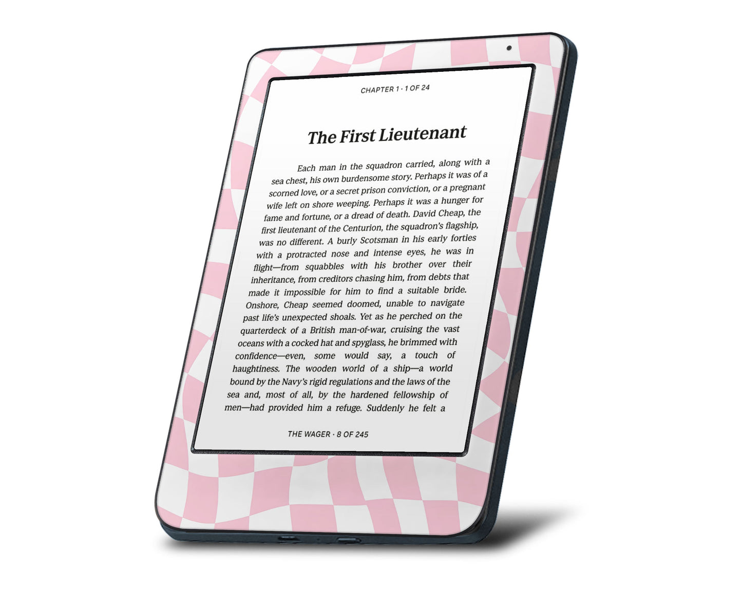 Lux Skins Kobo Pink Checkered Pattern Kobo Libra Colour Skins - Art Artwork Skin