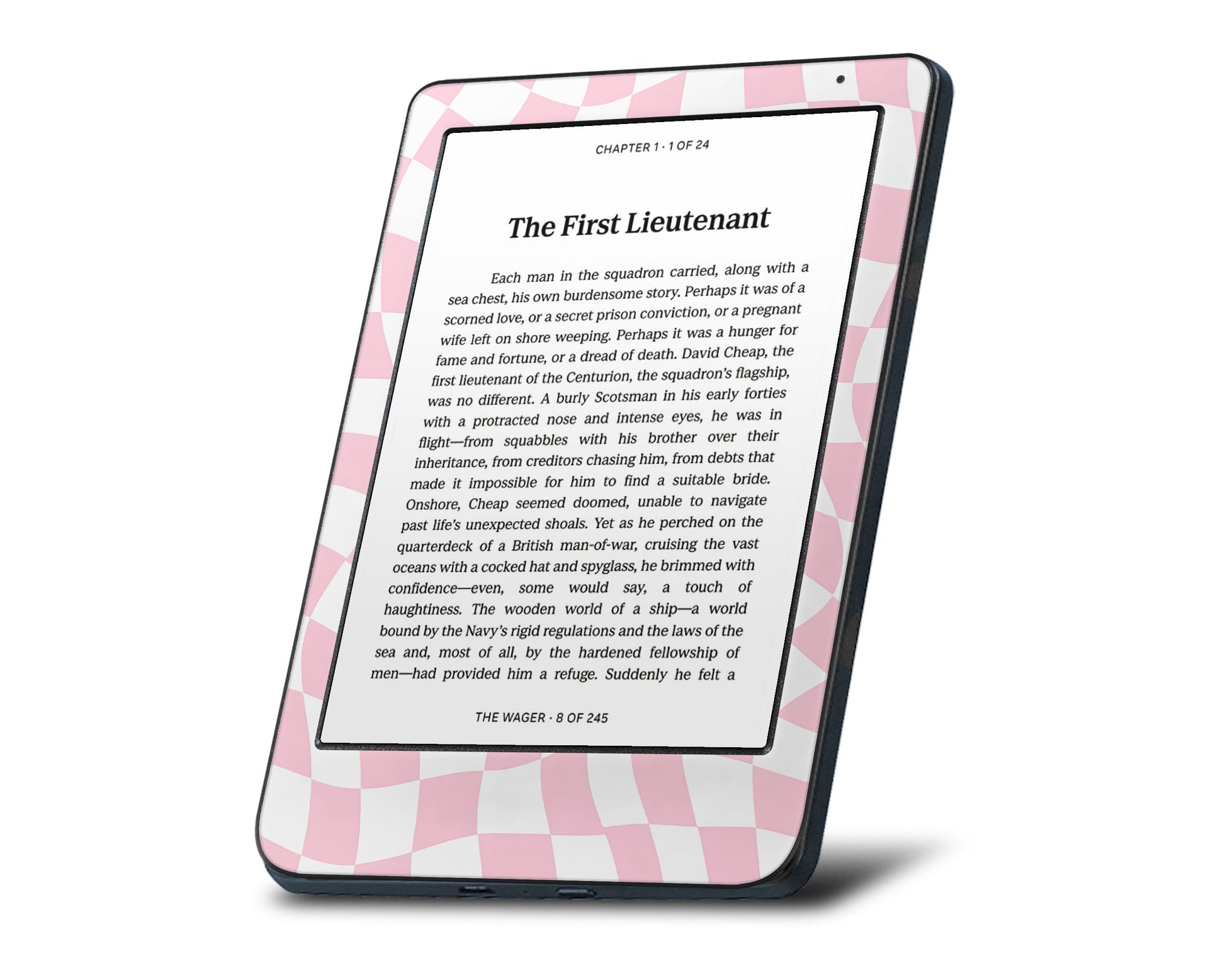 Lux Skins Kobo Pink Checkered Pattern Kobo Libra Colour Skins - Art Artwork Skin