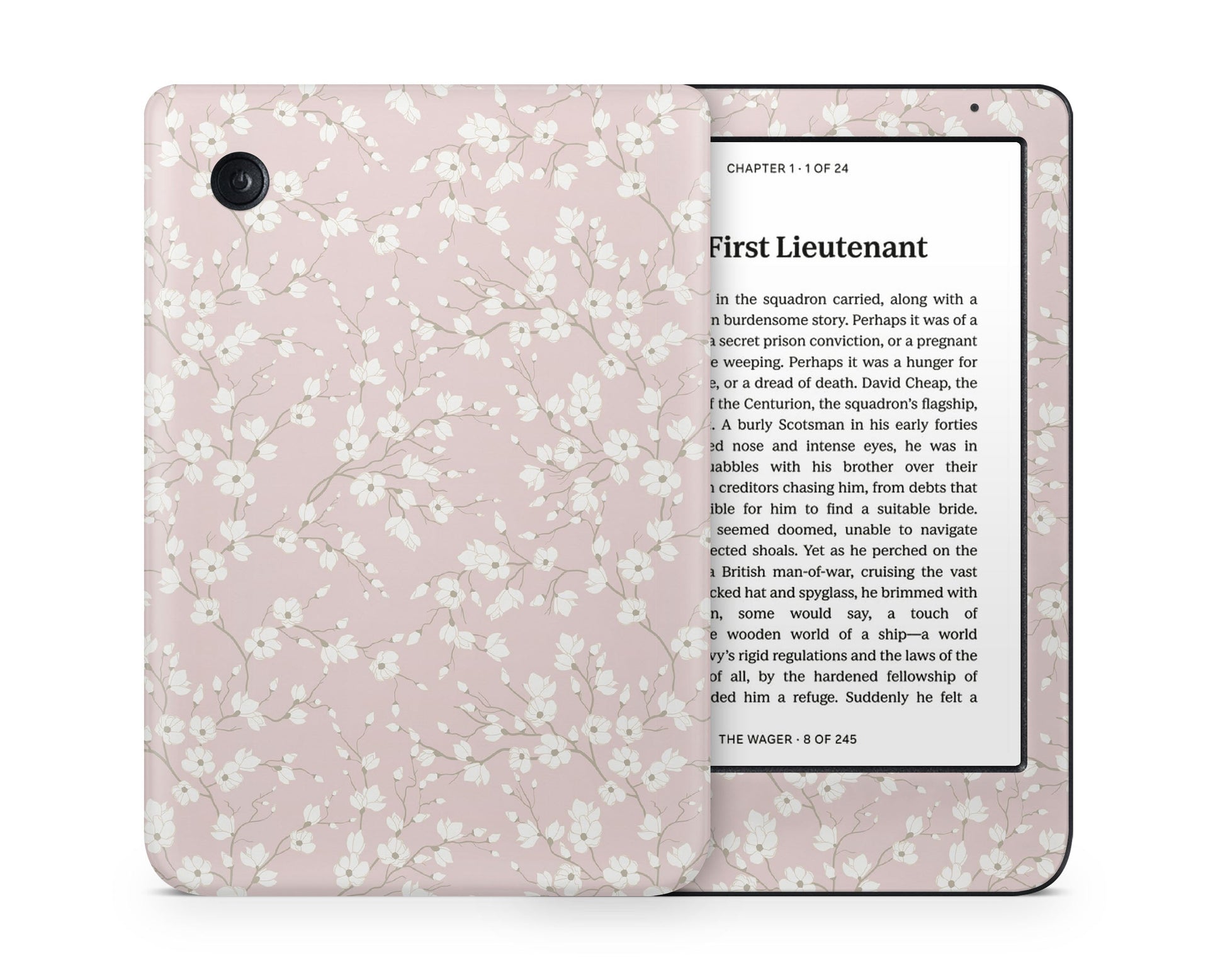 Lux Skins Kobo Pale Pink Blossom Kobo Clara Colour Skins - Art Floral Skin