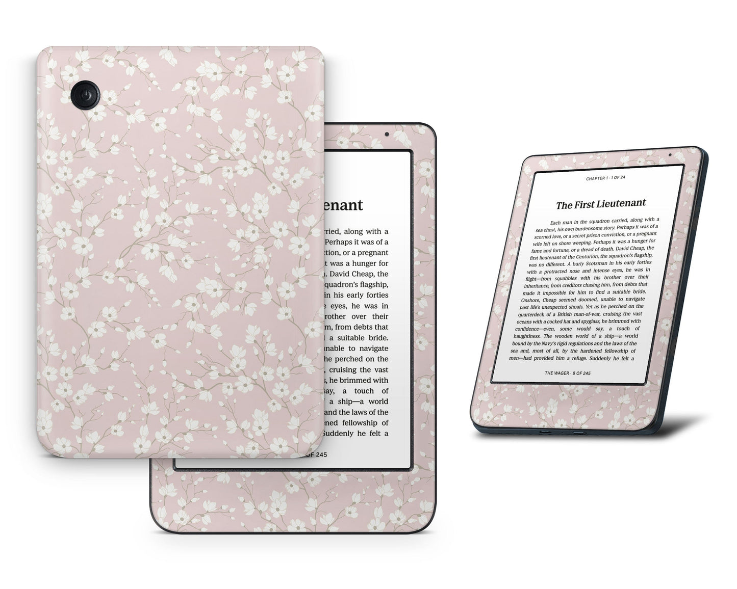 Lux Skins Kobo Pale Pink Blossom Kobo Clara BW Skins - Art Floral Skin