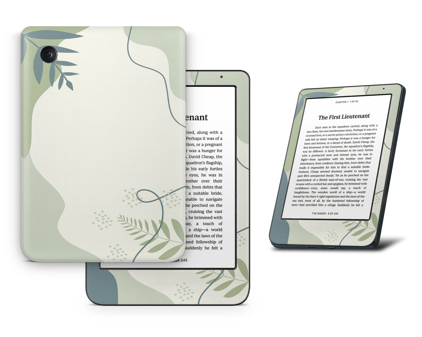 Lux Skins Kobo Green Sage Forest Kobo Clara BW Skins - Art Floral Skin