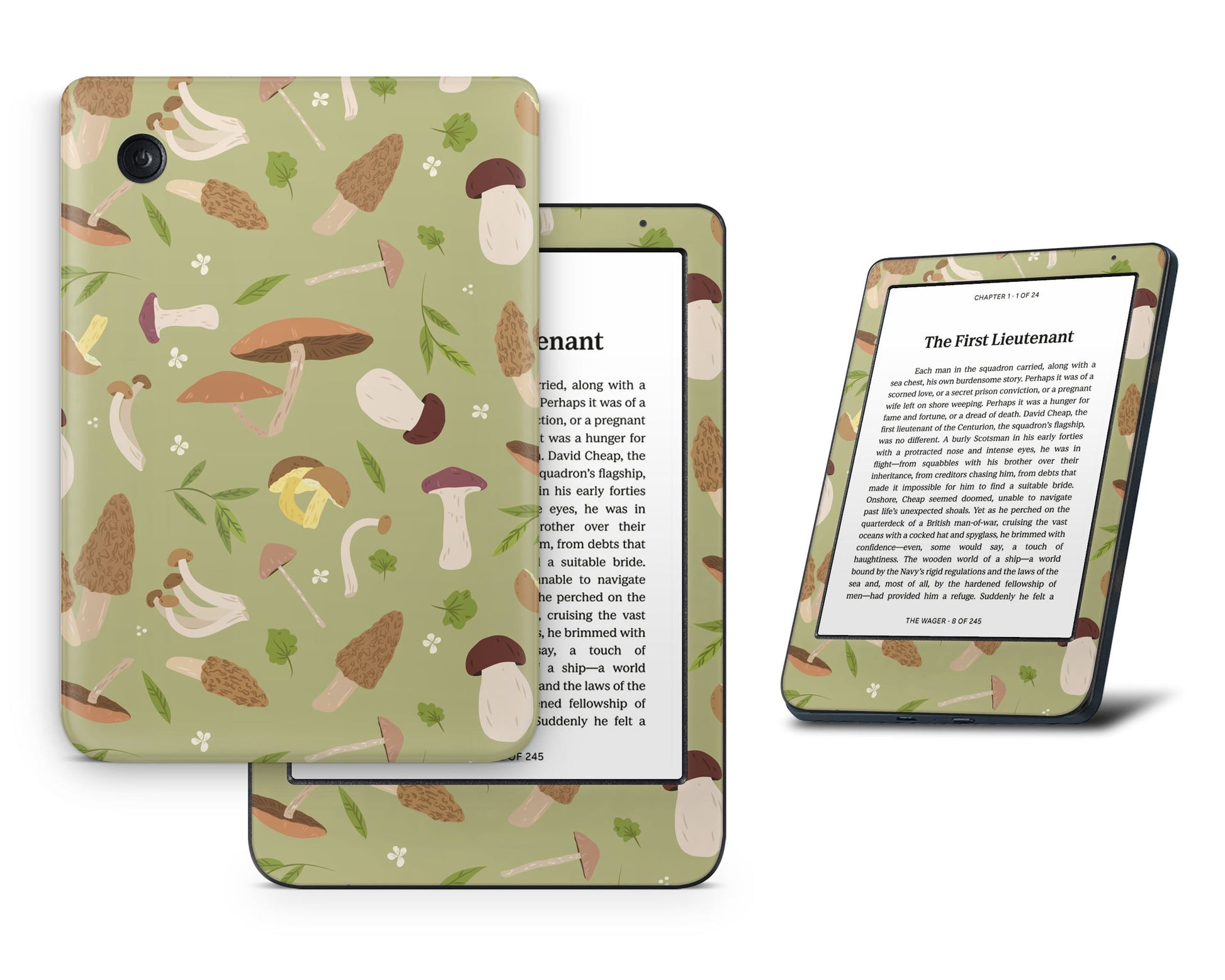 Lux Skins Kobo Matcha Mushroom Kobo Clara BW Skins - Art Artwork Skin