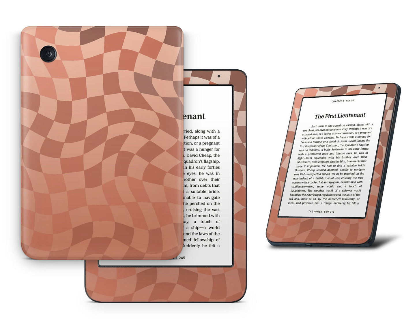 Lux Skins Kobo Pumpkin Patch Checkered Kobo Clara BW Skins - Pattern Artwork Skin