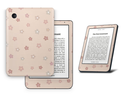 Lux Skins Kobo Ceramic Rose Pink Daisy  Kobo Clara BW Skins - Art Floral Skin