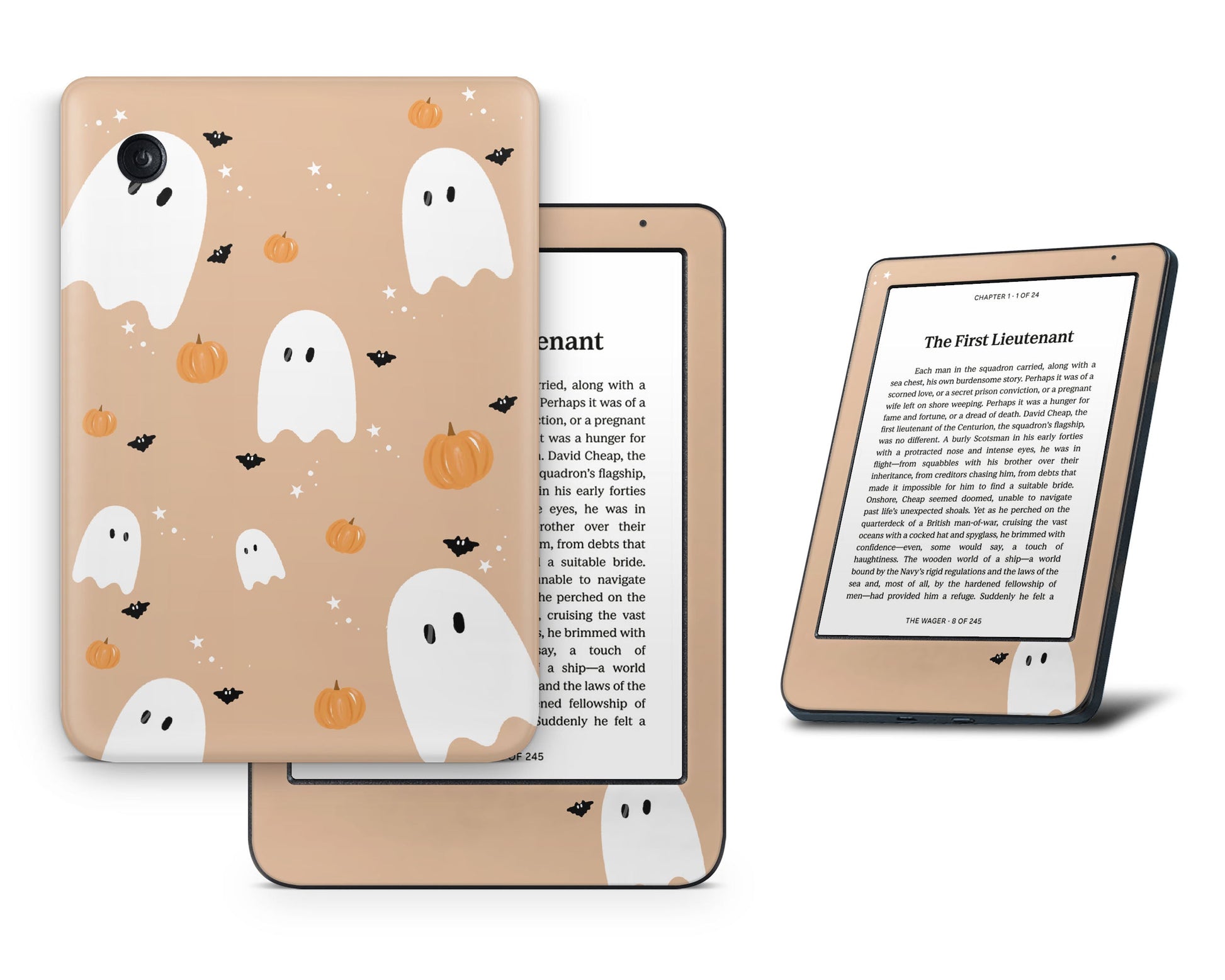 Lux Skins Kobo Halloween Ghost Pattern Kobo Clara BW Skins - Art Animals Skin