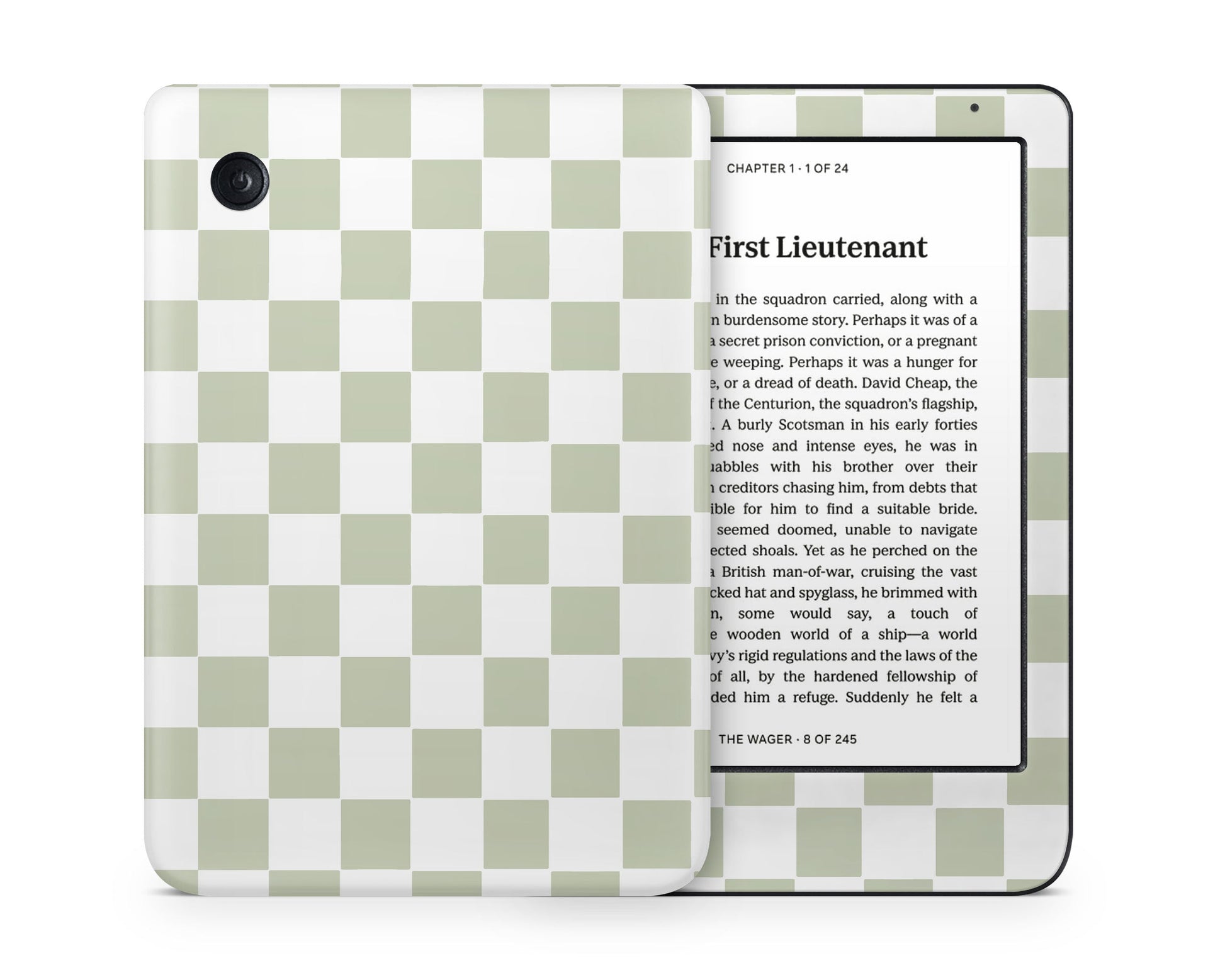 Lux Skins Kobo Matcha Checkered Kobo Clara Colour Skins - Pattern Artwork Skin