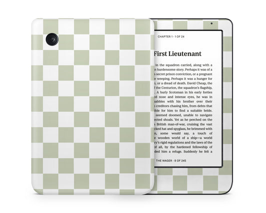 Lux Skins Kobo Matcha Checkered Kobo Clara Colour Skins - Pattern Artwork Skin