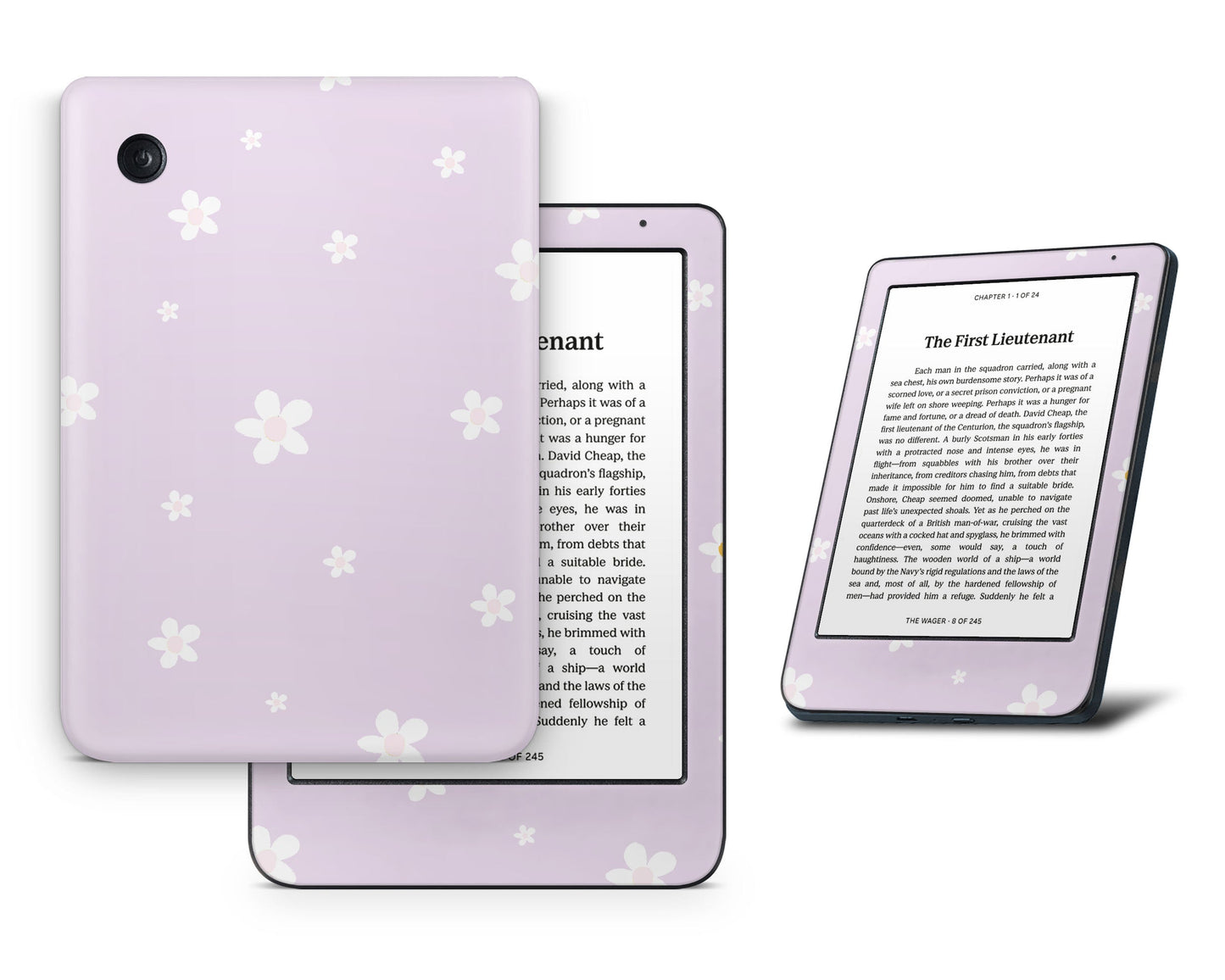 Lux Skins Kobo Purple Daisy Kobo Clara BW Skins - Art Floral Skin