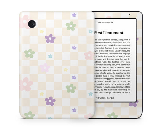 Lux Skins Kobo Pastel Yellow Retro Danish Pastel Flower Kobo Clara Colour Skins - Art Floral Skin